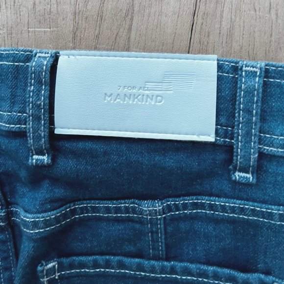 7 FOR ALL MANKIND EASY SLIM CARGO Women’s Zip Hem Denim Jeans sz 27 NWT - Picture 10 of 14